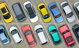cars in parking lot