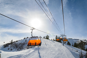 A ski lift in Utah