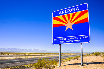 State of Arizona road sign